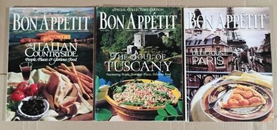 Bon Appetit Collector's Edition Magazines Lot Of 3 Italy Paris Tuscany Food Foto 1 de 2