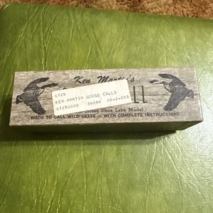 Vintage Ken Martin 6 1/2" Goose Call  Lemont , ILL Original Box Unused Xtra Reed - Picture 1 of 22