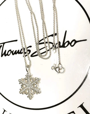 Thomas Sabo Kette + große Schneeflocke Kristall Zirkonia UNGETR TS-OVP - Bild 1 von 4