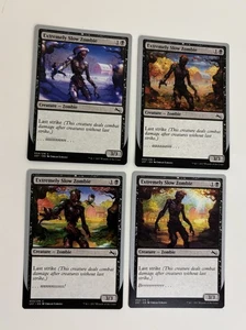 Inestable Extremadamente Lento Zombi Set de 4 Verano Otoño Invierno Primavera Casi Nuevo Magic The Gathering - Imagen 1 de 6