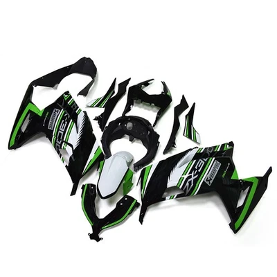 Kit de carenado verde negro blanco para carrocería Kawasaki EX300R Ninja 300 2013-2017 Foto 1 de 4