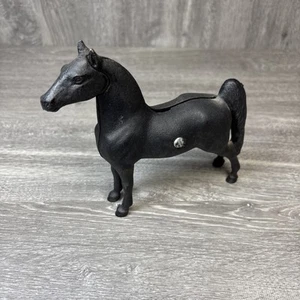 Vintage Gusseisen Pferd Münze Metall Sparschwein Dekor Sammlerstück 8”x6” MCM - Bild 1 von 18