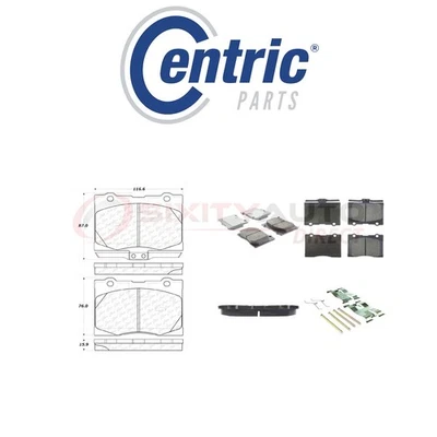 Centric Posi Quiet Metallic Brake Pads w Shims for 2005-2012 Acura RL 3.5L ik - Image 1 of 4