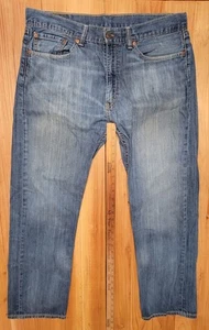 Jeans Levis uomo 36 x 32 blu 505 denim gamba dritta cotone - Foto 1 di 6