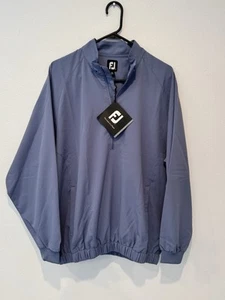 FootJoy FJ 1/4 Zip Wind Shirt Pullover Mens M Steel Blue Performance Golf Jacket - Picture 1 of 10