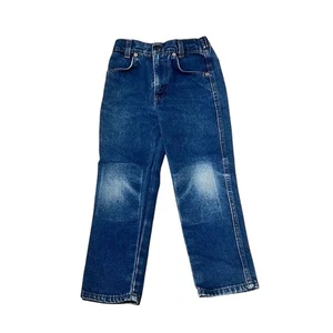 Vintage Levi's Boys Size 7 Blue Straight Jeans Elastic Waist Casual - Picture 1 of 10