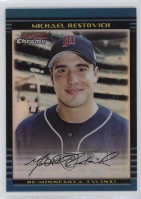 2002 Bowman Chrome Draft Picks & Prospects Refractor /300 Michael Restovich - Image 1 of 2