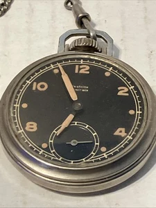 Reloj Bolsillo Mecánico Vintage Westclox Negro Bolsillo Estilo Ben 5 Cuerda, 2" - Imagen 1 de 13