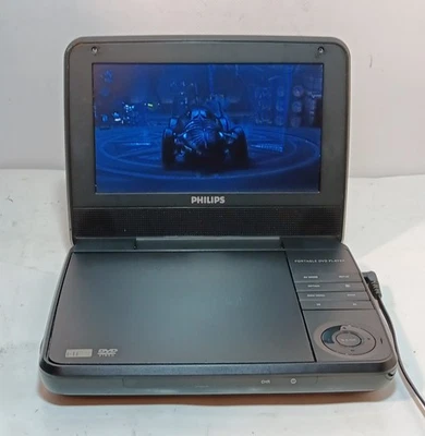 Philips PET741B/37 Black 7" TFT LCD Display Portable MP3-CD/DVD Player Tested - Image 1 of 4