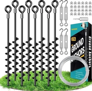 27" Bodenanker Schwerlast Schuppenanker Kit, Wohnmobilanker mit 3/16" Ga - Bild 1 von 7