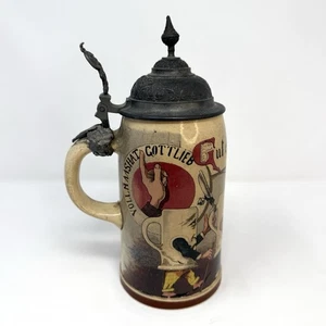 Mettlach Villeroy & Boch n. Birra antica Stein 1909/726 "Un buon versamento" - Leggi - Foto 1 di 17