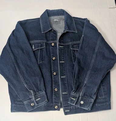 Chaqueta vaquera vintage Jordan Craig para hombre grande azul lavado oscuro denim ropa de calle Foto 1 de 4