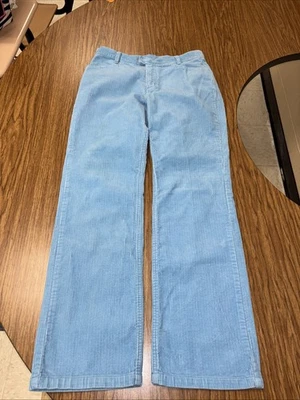 Lands’ End Corduroy Pants Women’s 16 Light Blue Cotton Y2K Preppy Academia READ - Image 1 of 4
