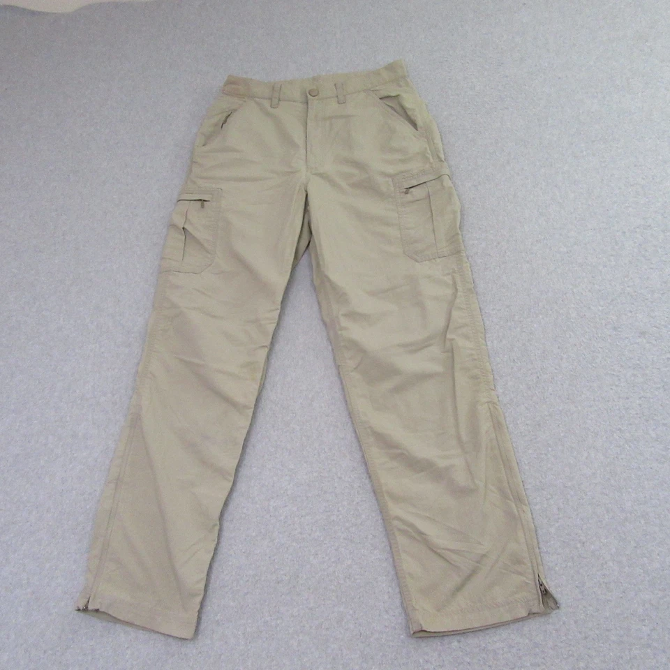 REI Mens Cargo Pants 30 x 29 Beige Hunting Hiking Zip Hem 100% Nylon - Image 1 of 4