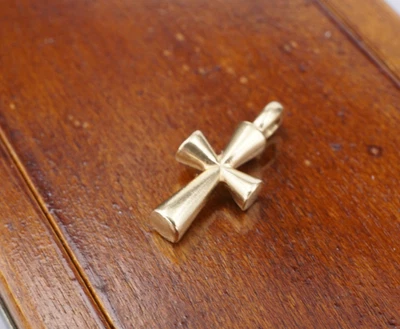 James Avery 14k Santa Teresa Cruz Dije Colgante Oro 0.75" Retirado CHS2149 Foto 1 de 2