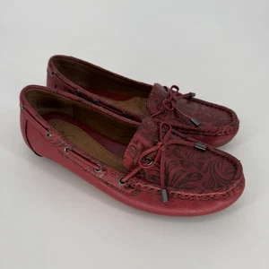 BOC rote Halbschuhe Damengröße 7,5 M verzierte bequeme Mokassins aus veganem Leder - Bild 1 von 7