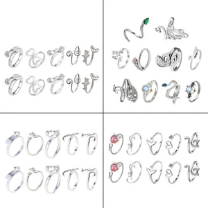 10pcs Crochet Rings Adjustable Size Yarns Rings Finger Holder for Knitting Tools - Bild 1 von 11