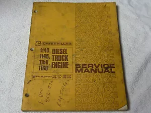 CATERPILLAR DETROIT TRACK ENGINE 1140 1145 1150 1160 SERVICE REPAIR MANUAL 1979 - Picture 1 of 1