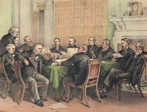 Cabinet Council Vanity Fair Print The GLADSTONE Cabinet 1883 original - Picture 1 of 2