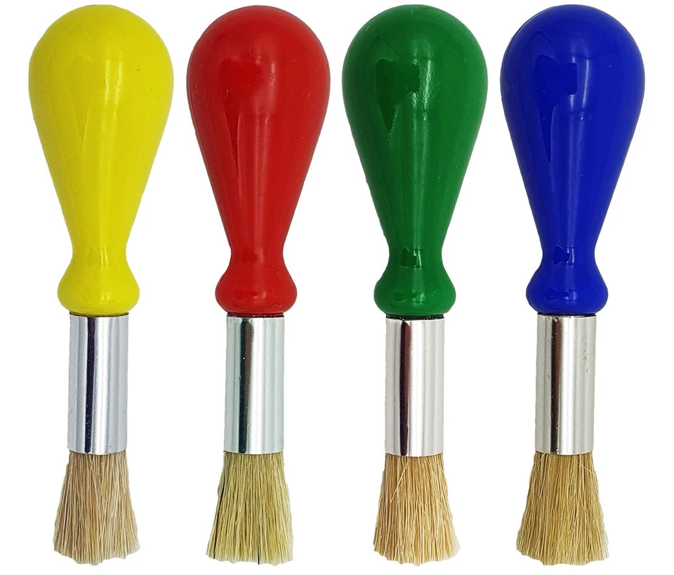 4er-Set Pinsel mit Naturhaarborsten mit Kugelgriff - Bild 1 von 1