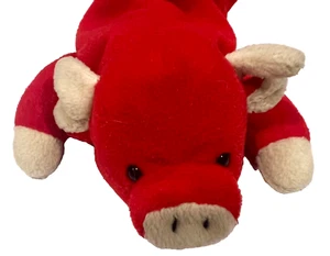 Ty Beanie Baby Snort the Bull Red Plush Stuffed Animal Toy No Tag - Picture 1 of 6