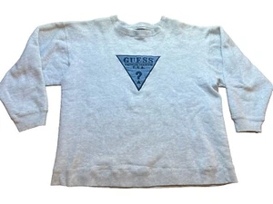 Años 90 Guess EE. UU. Cuello Redondo Hecho en EE. UU. OSFA Gris - Imagen 1 de 6