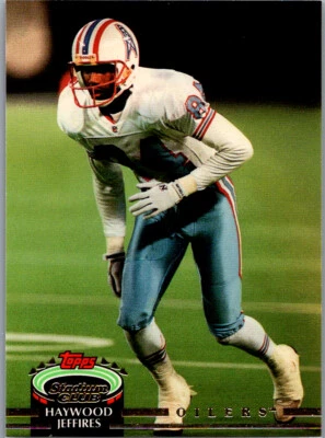 #373 Haywood Jeffires Houston Oilers 1992 Stadium Club - Image 1 of 2