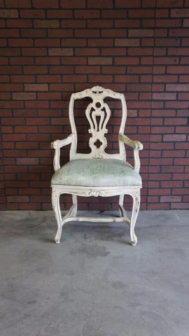 Dining Arm Chair ~ Accent Chair ~ Antique French Provincial Chair ~ Desk Chair Cover