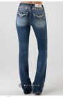 Miss Me Aztec Valley Bootcut Jeans Mid-Rise Dark Wash Slim Fit 26 x 34 NWT