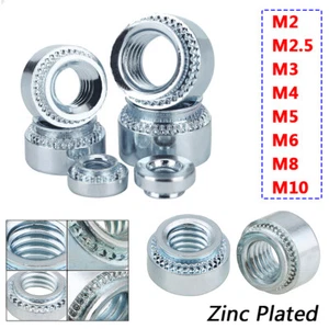 Sheet Metal Self-Clinching Nuts Clinch Swage Inserts M2 to M10 Steel Zinc Plated - Picture 1 of 12