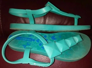IPANEMA girls teal turquoise soft rubber sandals FLIP FLOP Size US 12 EUR 30 - Picture 1 of 5