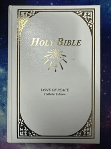 Amazing Shape Holy Bible KJV King James Dove Of Peace Version White Leather 1991 - Bild 1 von 6