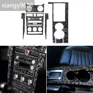 12Pcs Forged Carbon Central Control Panel Gear Shift Trim For Ford Mustang 05-09 - Foto 1 di 11