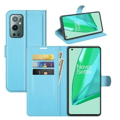 Custodia Cellulare Protettiva per OnePlus 9 Pro Cover a Flip Astuccio Bumper Blu - Immagine 1 di 4