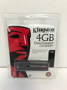 KINGSTON DTL+/4GB 4GB USB FLASH DRIVE DATATRAVELER LOCKER+ NEW LOT OF QTY 2 - Picture 1 of 4