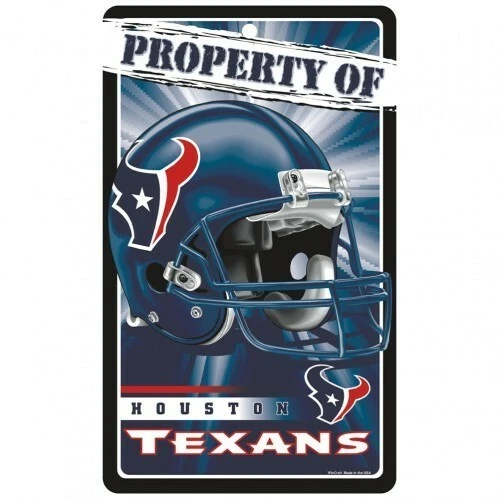 HOUSTON TEXANS ~ NFL Property of Wall Display Helmet 7.25 x 12 Sign Decoration - Image 1 of 1