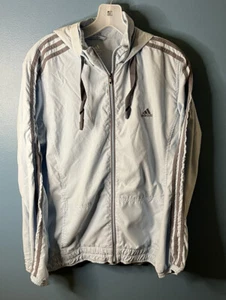 Adidas Trainingsjacke XL Damen hellblau leichte Windbreaker - Bild 1 von 2