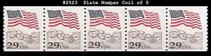 USA3 #2523 MNH PNC5 Pl #3 Bandiera sul Monte Rushmore 1991 - incisa - Foto 1 di 1