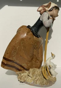 Vintage Lladrò Gres Figurine #2178 ‘Harvest Helpers’ Girl With Ducks (A/F) Boxed - Picture 1 of 12