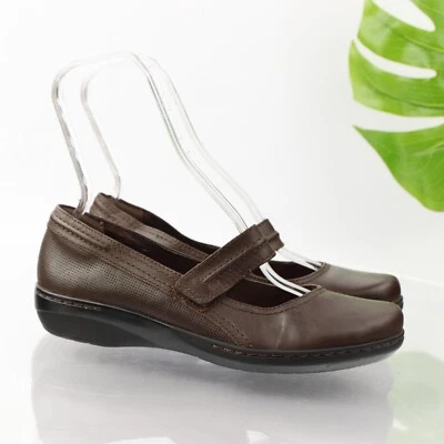 Clarks Womens Evianna Cozy Mary Jane Shoe Size 11 M Brown Leather Comfy Flats - Изображение 1 из 4