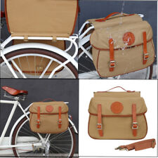 Tourbon Bike Double Pannier Cycling Rear Rack Bag Trunk Travel Waterproof Canvas