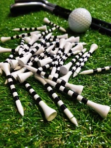 100 500 1000 Bamboo Wooden Professional Golf Tees Consistency Measurement Lines - Picture 1 of 9