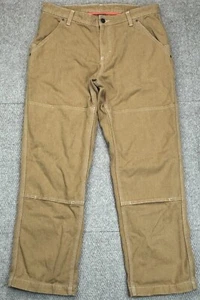 Patagonia Vtg Women's Iron Forge Worn Wear Double Knee Canvas Pants Size 14 - Picture 1 of 18