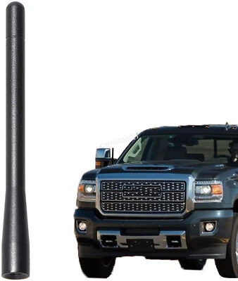 Short Mini Stubby Radio Antenna Mast For 2006-2022 GMC Sierra 1500 Female Thread - Image 1 of 4