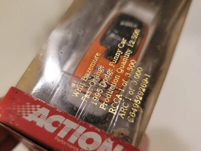 Action RCCA WHIT BAZEMORE Fast Orange 1995 Dodge NHRA 1/64 Funny Car never open - Image 1 of 4