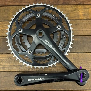 Cannondale PX Crank Set 172.5 mm Triple 74 130 BCD Black Sugino Japan Cranks - Picture 1 of 14