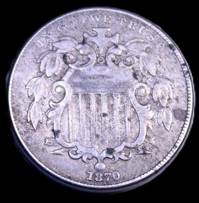 1870 Shield Nickel VF LAH- 127 - Image 1 of 4