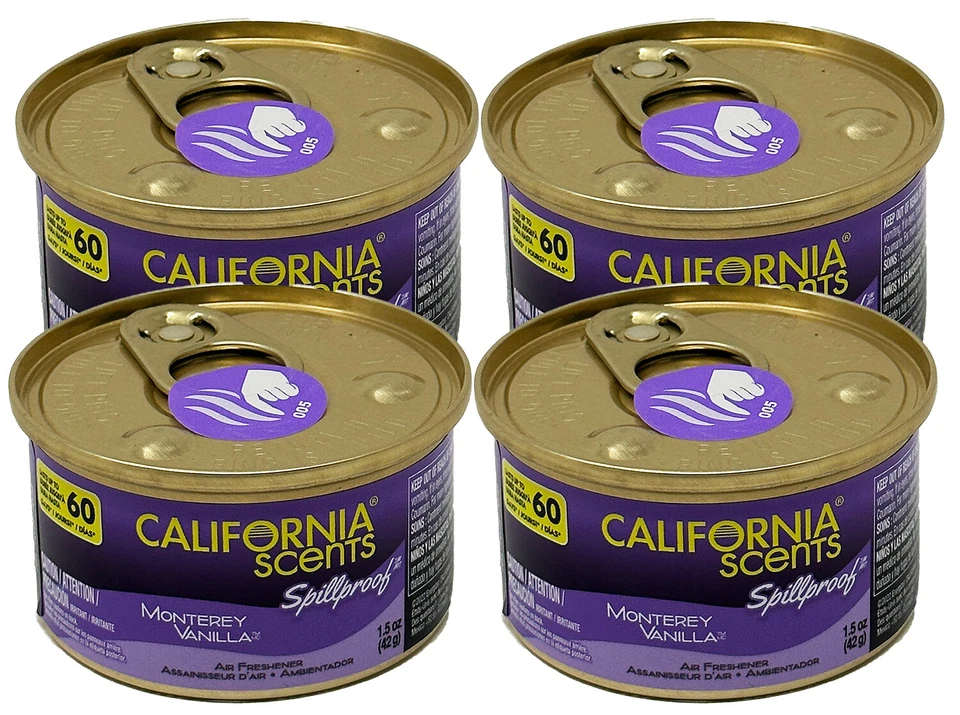 California Scents Air Freshener 4-Pack Car Air Freshener (Monterey Vanilla)