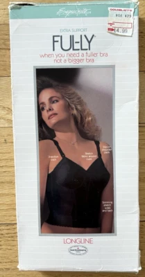 Sujetador negro vintage Exquisite Form Full-ly Longline 44D P7532 Foto 1 de 4