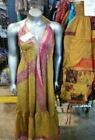 10 Pcs Lot of Vintage Recycled Sari Silk Maxi Dress Beach Sundress Boho